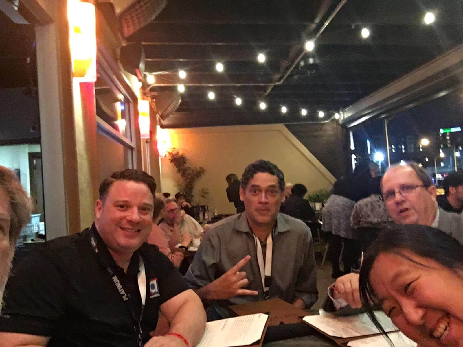 Mark, Kevin, Mike and Kimberly at dinner. Picture by Larry Goldberg.