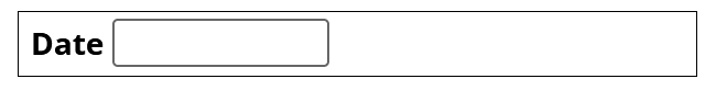 A text input field with a visible text label of 'Date'. 