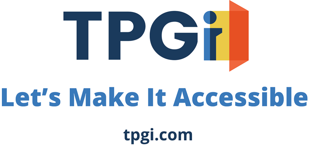 TPGi logo - Let's make it accessible